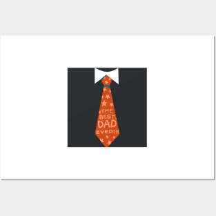 The Best Dad Ever Neck Tie Red Posters and Art